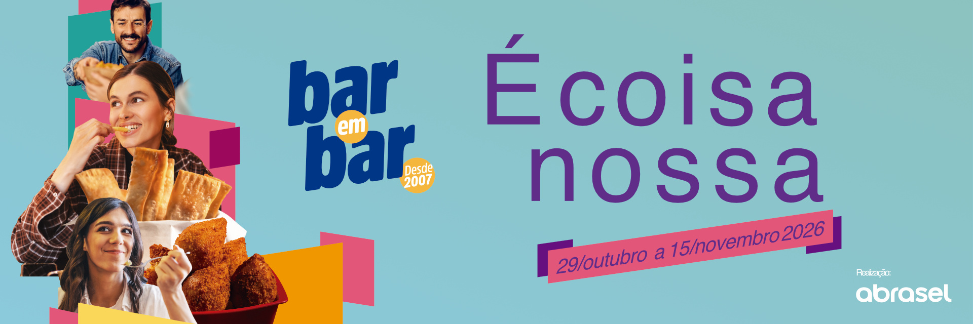 Arte da campanha do Festival Bar em Bar 2026