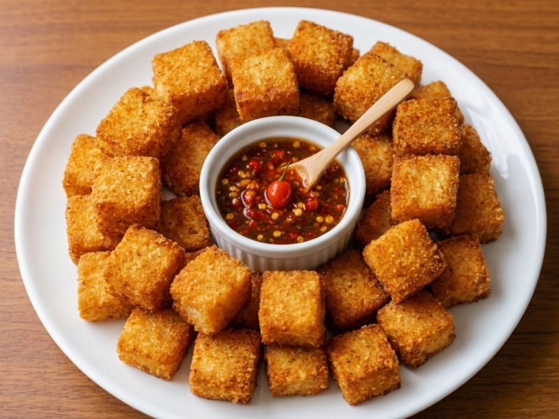 Dadinho de Tapioca com geleia de abacaxi picante, de Bom Almoço Restaurante
