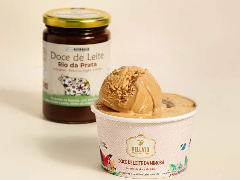 Gelato Doce de Leite da Mimosa, de Dellato Gelato Artesanal